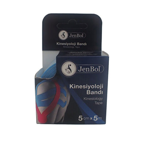 Jenbol Kinesiology Tape Ağrı Bandı 5 cm x 5 m - Mavi