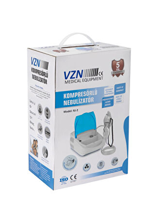 VZN Kompresörlü Nebulizatör RJ-2 – Sessiz Çalışma | Yüksek Performanslı Motor | Çocuk ve Yetişkin Maskeleri | Ev Kullanımı İçin Uygun