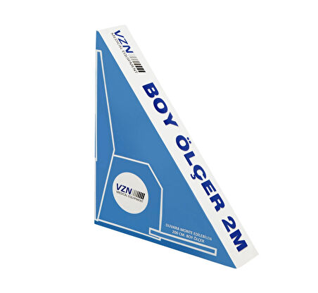 VZN TS-H2 Duvara Monte Boy Ölçer | 2 Metre Kapasite | Hassas Ölçüm | Kolay Kurulum | Sağlık ve Eğitim Kurumları İçin İdeal