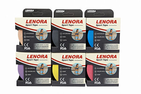 LENORA Kinesiology Ağrı Bandı Kırmızı 5 Metre X 5 Cm Sporcu Bandı