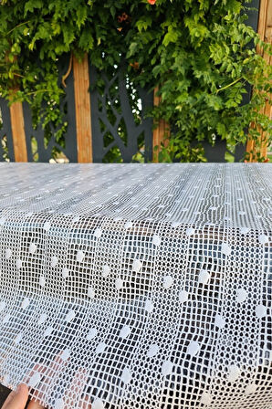 Hasır Lüx Pvc Kaplamalı Silinebilir Şeffaf Masa Örtüsü PVC Su Geçirmez Lüks Muşamba Sofra Bezi