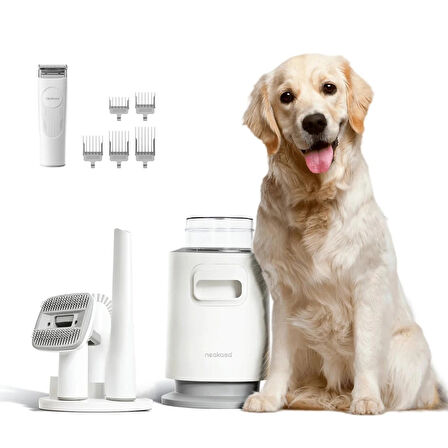 P0 Pro Vakumlu Kedi Köpek Tıraş ve Tarama Seti - En Sessiz Model - 2 Yıl Garantili-Neakasa