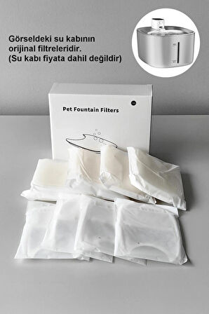 InWS serisi Filtreleri - InWss Paslanmaz Kedi Su Pınarı Yedek Filtreleri - 4'lü Set