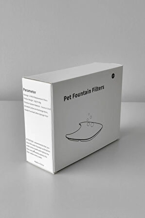 InWS serisi Filtreleri - InWss Paslanmaz Kedi Su Pınarı Yedek Filtreleri - 4'lü Set