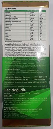 Büyüvit L-Arginine, Vitamin ve Mineraller Içeren Takviye Edici Gıda 150 ml