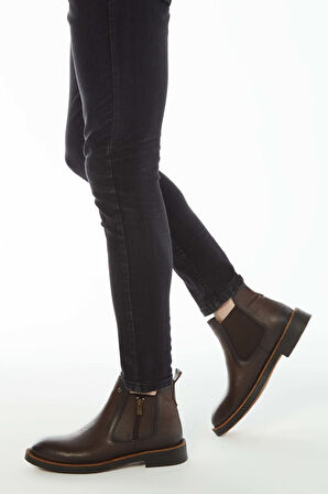 Tamer Tanca Erkek Hakiki Deri Kahverengi Floter Casual Bot 572 1727 B ERK BOT KAHVE FLOTER