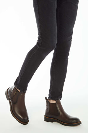 Tamer Tanca Erkek Hakiki Deri Kahverengi Floter Casual Bot 572 1727 B ERK BOT KAHVE FLOTER