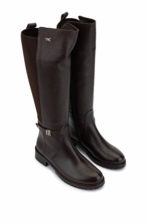 Tamer Tanca Kadın Hakiki Deri Kahverengi Floter Casual Çizme 94 7311C BN CZM SK19-20 KAHVE FLOTER