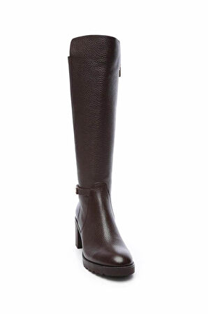 Tamer Tanca Kadın Hakiki Deri Kahverengi Çizme 94 710C BN CZM SK19/20 KHV FLOTER