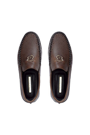 Tamer Tanca Erkek Hakiki Deri Kahverengi Casual Ayakkabı 383 3345 EV ERK AYK Y19 CEVIZ BSK