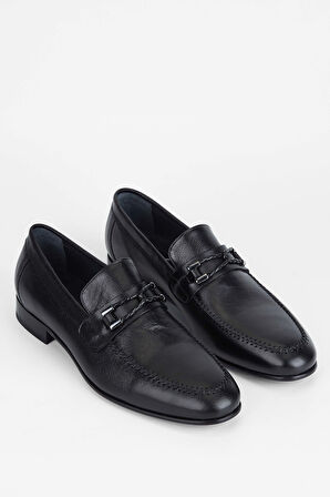 Tamer Tanca Erkek Hakiki Deri Siyah Makosen Ayakkabı 16 5962 K ERK AYK Y19 SYH ZIGANA