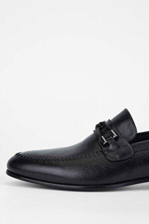 Tamer Tanca Erkek Hakiki Deri Siyah Makosen Ayakkabı 16 5962 K ERK AYK Y19 SYH ZIGANA