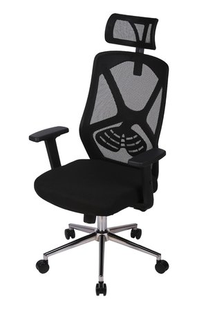 Ofisbazaar Dolphin Siyah Fileli Yönetici Koltuğu | Ergonomik Başlıklı Ofis Koltuğu Siyah Fileli