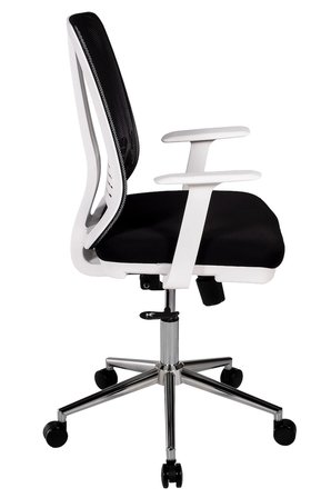 Ofisbazaar UP Beyaz Fileli Çalışma Koltuğu | Ergonomik Şef ve Toplantı Koltuğu Siyah Fileli