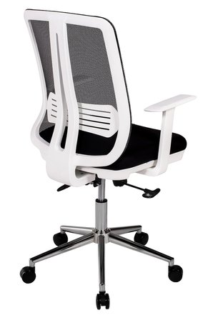 Ofisbazaar UP Beyaz Fileli Çalışma Koltuğu | Ergonomik Şef ve Toplantı Koltuğu Siyah Fileli