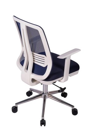 Ofisbazaar UP Beyaz Fileli Çalışma Koltuğu | Ergonomik Şef ve Toplantı Koltuğu Lacivert