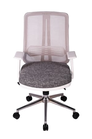 Ofisbazaar UP Beyaz Fileli Çalışma Koltuğu | Ergonomik Şef ve Toplantı Koltuğu Desenli Gri