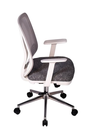 Ofisbazaar UP Beyaz Fileli Çalışma Koltuğu | Ergonomik Şef ve Toplantı Koltuğu Desenli Gri