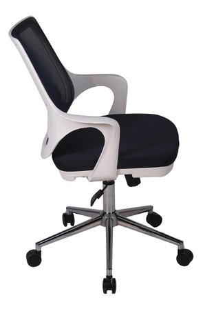 Ofisbazaar Buya Beyaz Fileli Çalışma Koltuğu | Ergonomik Şef ve Toplantı Koltuğu Siyah Fileli