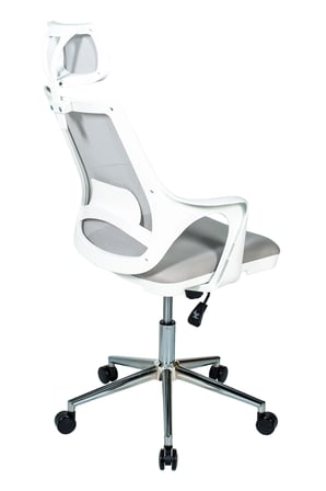 Ofisbazaar Buya Beyaz Fileli Ofis Koltuğu | Ergonomik ve Modern Tasarım Gri