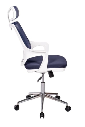 Ofisbazaar Buya Beyaz Fileli Ofis Koltuğu | Ergonomik ve Modern Tasarım Lacivert