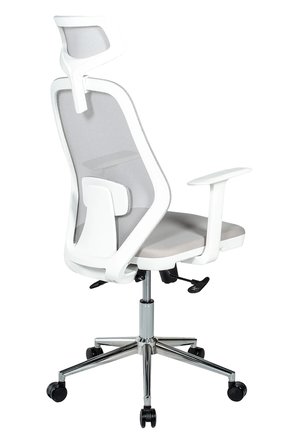 Ofisbazaar Dali Beyaz Fileli Yönetici Koltuğu | Ergonomik Başlıklı Ofis Koltuğu Gri