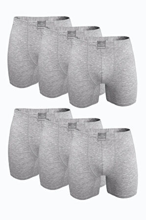 Erkek Füme 6 lı Premium Collection Modal Uzun Boxer 6M250