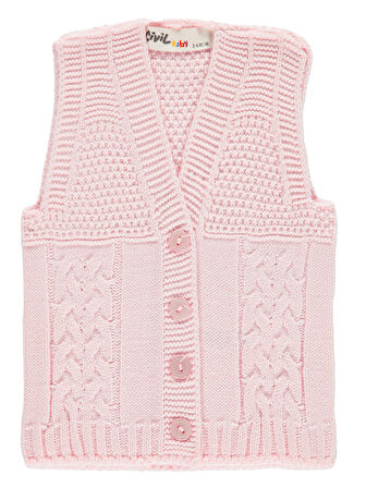 Civil Baby Bebek Triko Yelek 3-18 Ay Pembe