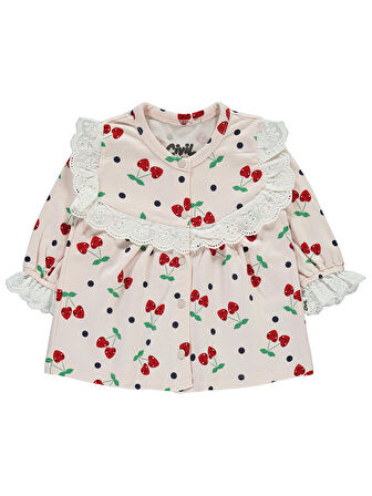 Civil Baby Kız Bebek Pijama Takımı 6-18 Ay Açık Somon