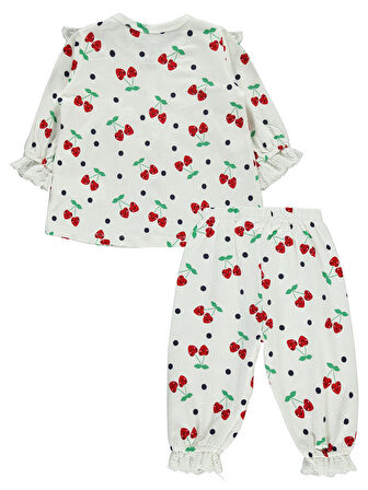 Civil Baby Kız Bebek Pijama Takımı 6-18 Ay Ekru