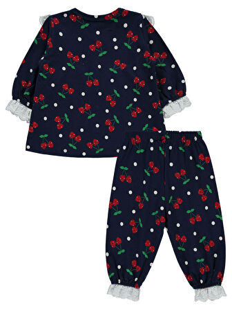 Civil Baby Kız Bebek Pijama Takımı 6-18 Ay Lacivert