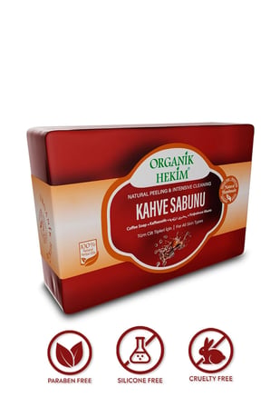 Kahve Özlü Sabun Coffee Extract Soap Kahve Sabunu 140 Gram