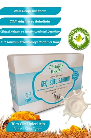 Doğal Yaşlanma Karşıtı Keçi Sütü Sabunu- Goat Milk Soap Kolajen Etkili 140 gram