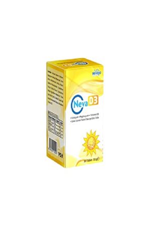 Nevad3 Kalsiyum Magnezyum Vitamin D3 Çinko İçeren Tablet Takviye Edici Gıda