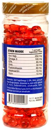 Vitapol Krill Oil Phospholipid 200 Yumuşak Kapsül Omega 3 Epa Dha Astaxanthin Choline