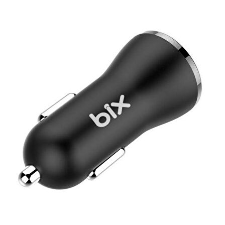 Bix Çift USB Çıkışlı QC 3.0 Araç Şarj Cihazı Beyaz