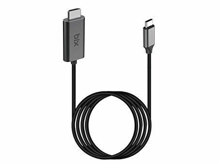 Bix BX02HB Type-C to HDMI 4K Multimedya Ses ve Görüntü Aktarım Kablosu 1.8 Metre