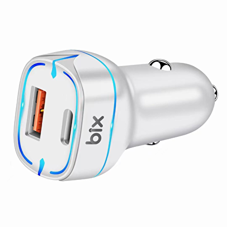 Bix BX-CCP36WT 36W QC 3.0 USB PD Araç İçi Hızlı Şa