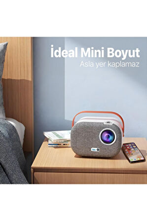 Vega II Android Projeksiyon Cihazı Full HD 1920×1080 4K Desteği 200 ANSI Lümen Wifi Bluetooth Uyumlu