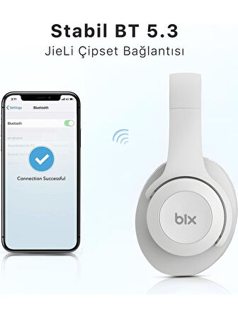 Bix Soundcraft Bh2 Hoparlör Özellikli Tf Kart Girişli Bluetooth 5.3 Kablosuz Kulaküstü Kulaklık