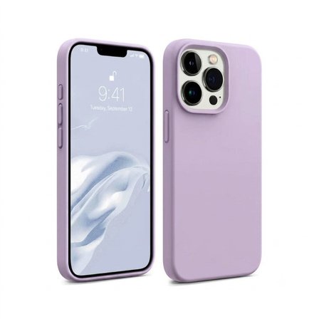 Bix iPhone 13 Pro Silikon Kılıf MagSafe Uyumlu Güçlü Koruma Darbe Emici Leylak Moru