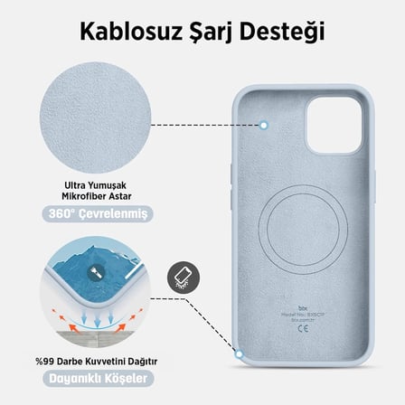 Bix iPhone 13 Pro Max Silikon Kılıf MagSafe Uyumlu Güçlü Koruma Darbe Emici Kaktüs Yeşili