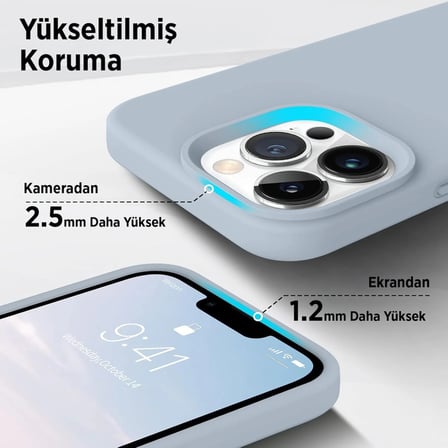 Bix iPhone 13 Pro Max Silikon Kılıf MagSafe Uyumlu Güçlü Koruma Darbe Emici Biber Yeşili