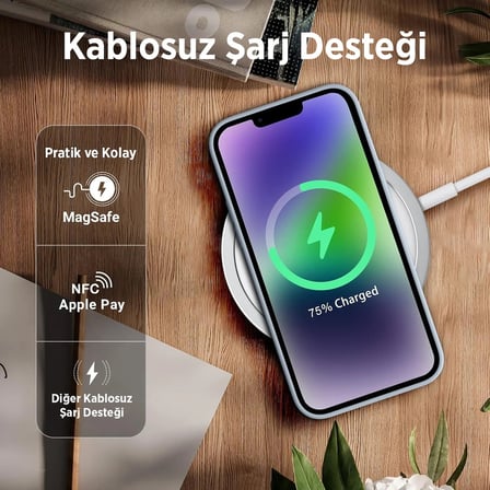 Bix iPhone 13 Pro Max Silikon Kılıf MagSafe Uyumlu Güçlü Koruma Darbe Emici Biber Yeşili