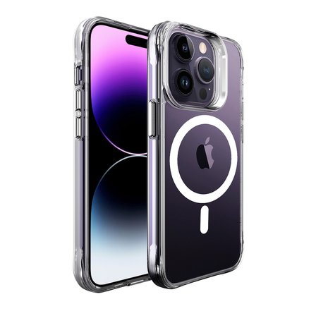 Bix iPhone 14 Pro Max MagSafe Uyumlu Transparan Şeffaf Kılıf Güçlü Manyetik Üstün Darbe Koruması