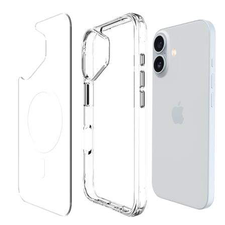Bix iPhone 16 Plus MagSafe Uyumlu Transparan Şeffaf Kılıf Güçlü Manyetik Üstün Darbe Koruması