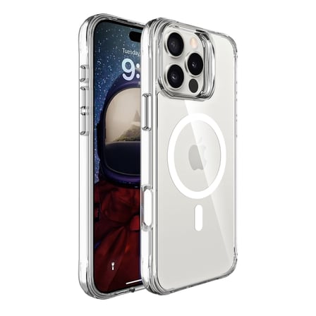 Bix iPhone 16 Pro MagSafe Uyumlu Transparan Şeffaf Kılıf Güçlü Manyetik Üstün Darbe Koruması