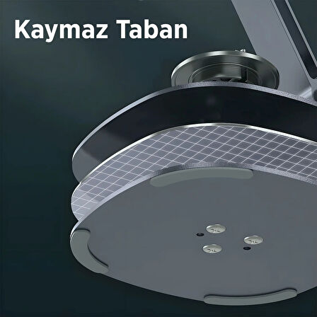 Bix TS01 Katlanabilir 360° Çok Açılı Yükseklik Ayarlı Metal Masaüstü Tablet iPad ve Telefon Standı Gri