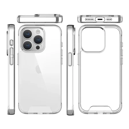 Bix iPhone 14 Pro Max Nebula Aqua Transparan Ultra Şeffaf Kılıf Çizilmeye Dayanıklı Tam Kapsamlı Koruma