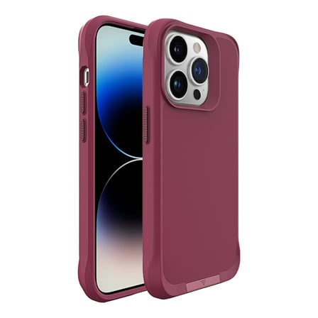 Bix iPhone 14 Pro Max Vortex MagSafe Kılıf Stand Özellikli 3X Korumalı Mikro Fiber İç Yüzey Kırmızı